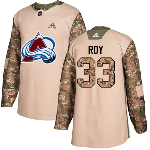 Adidas Avalanche #33 Patrick Roy Camo Authentic Veterans Day Stitched NHL Jersey